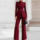 Vienna Slim Blazer Set in Navy — Trousers