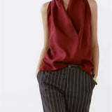 Valienne Drape Linen Vest