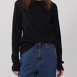 Wren Solid Knit Long Sleeve Tee