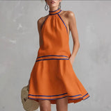 Women's Halter Mini Dress A-Line