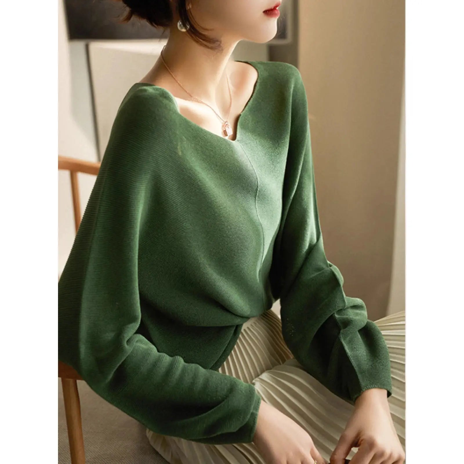 Madison Draped Knit Sweater Top