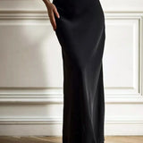Seraphine Satin Fishtail Maxi Skirt