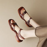 Lido Chunky Heel Leather Sandal