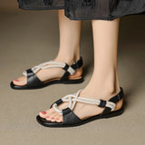 Santorini Handmade Leather Flat Sandals