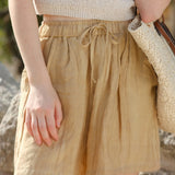 Olivia 100% Linen Summer Shorts