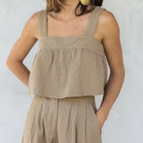 The Pleated Culotte Linen Pant