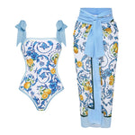 Amalfi Lemon Print One-Piece — Swimwear