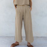 The Pleated Culotte Linen Pant