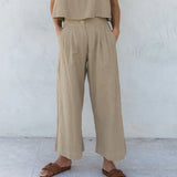 The Pleated Culotte Linen Pant