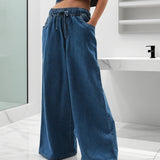 Monaco Drawstring Wide-Leg Jean