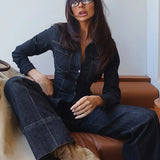 Marenza Button Denim Set