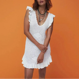 Maribelle Crochet Beach Mini Dress