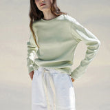 Wren Solid Knit Long Sleeve Tee
