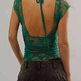 Verde Lumière Mesh Top