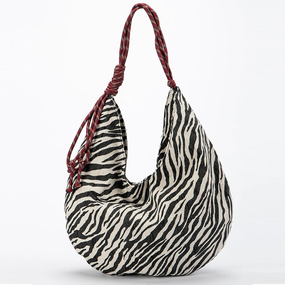 Zebra Stripes Canvas Tote