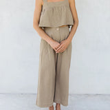 The Pleated Culotte Linen Pant