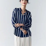 Maren Stripe Satin Blouse