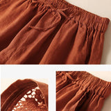 Lenora Embroidered Linen Shorts
