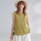 Women's Linen Sleeveless Top Loose Summer