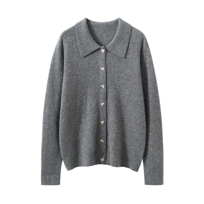 Elise Polo Cashmere Cardigan
