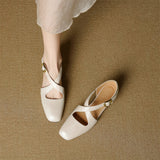 Ravello Italian Leather Cross-Strap Heel