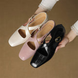 Ravello Italian Leather Cross-Strap Heel