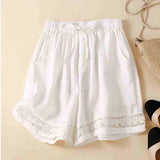 Lenora Embroidered Linen Shorts