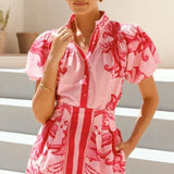 Kelsey Linen Floral Two-piece Dress