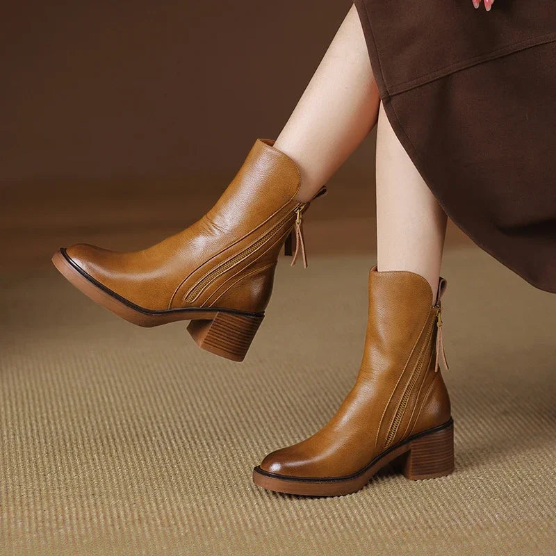 Grazia Ankle Boot in Camel — Boots