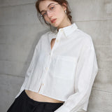 The Cropped Linen Overshirt