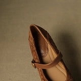 The Woven Suede Mary Jane