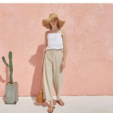 The Satin Strap Linen Cami