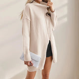 Holmstead Relaxed Turtleneck Drape Sweater