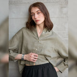 The Cropped Linen Overshirt