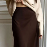 Seraphine Satin Fishtail Maxi Skirt