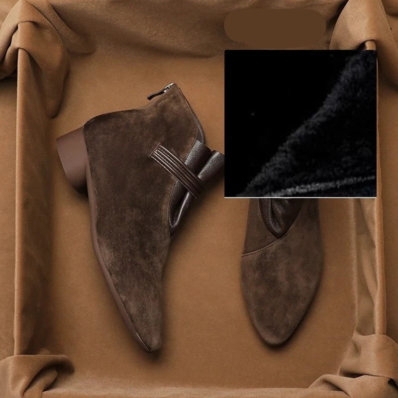 Vivienne Italian Crest Suede Boots