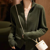 Natasha Wool Zip Cardigan