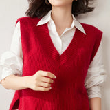 Elise Ribbed Cashmere Vest