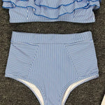 Riviera Ruffle Bandeau Bikini — Swimwear