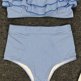 Riviera Ruffle Bandeau Bikini — Swimwear