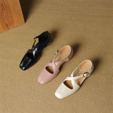 Ravello Italian Leather Cross-Strap Heel