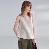 Women's Linen Sleeveless Top Loose Summer