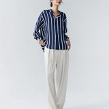 Maren Stripe Satin Blouse