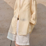 The Sheer Ramie Oversized Shirt