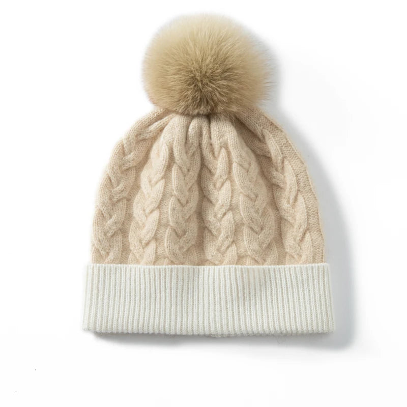 Sloane Cashmere Pom Beanie