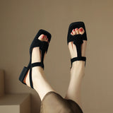 Mirea Suede T-Strap Sandals