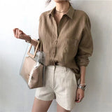 The Soft Linen Open Collar Shirt
