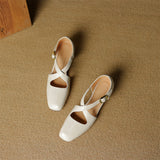 Ravello Italian Leather Cross-Strap Heel