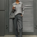 Marceau Ribbed Half-Zip Sweater