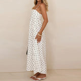 Colette Polka Dot Sweeping Midi Dress